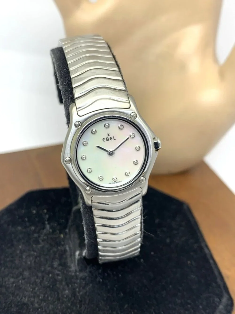 Ebel Women's Watch Swiss Quartz Mother of Pearl Diamond Stainless Steel 23mm